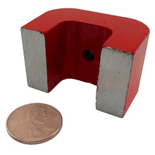 Load image into Gallery viewer, HS812N Alnico Horseshoe Magnet with Keeper - 45 Degree Angle View