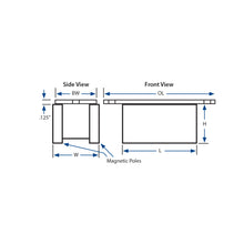 Load image into Gallery viewer, 1390A1C Bi-Polar, High-Heat Magnetic Assembly - Side View