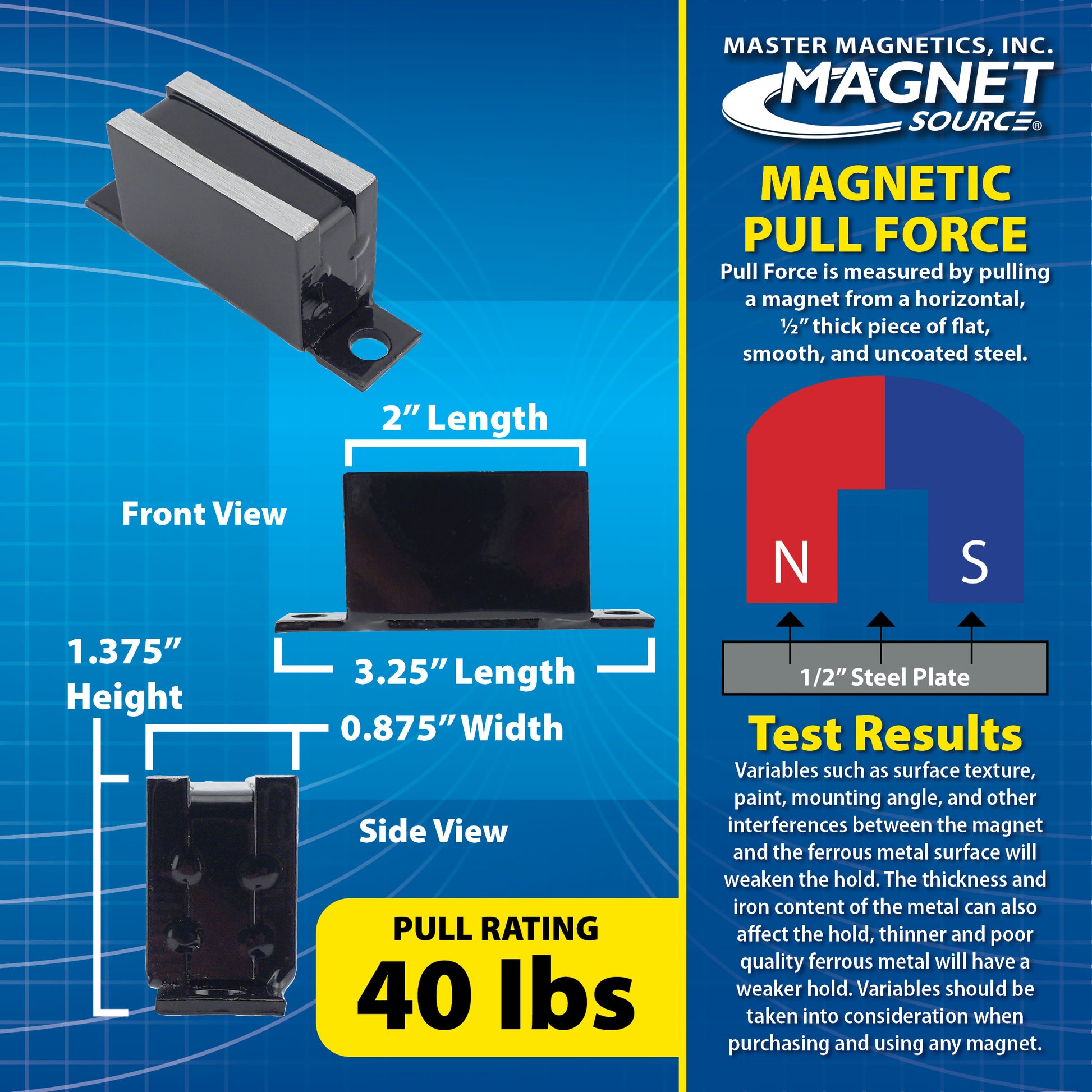 Load image into Gallery viewer, 1390A1C Bi-Polar, High-Heat Magnetic Assembly - Bottom View