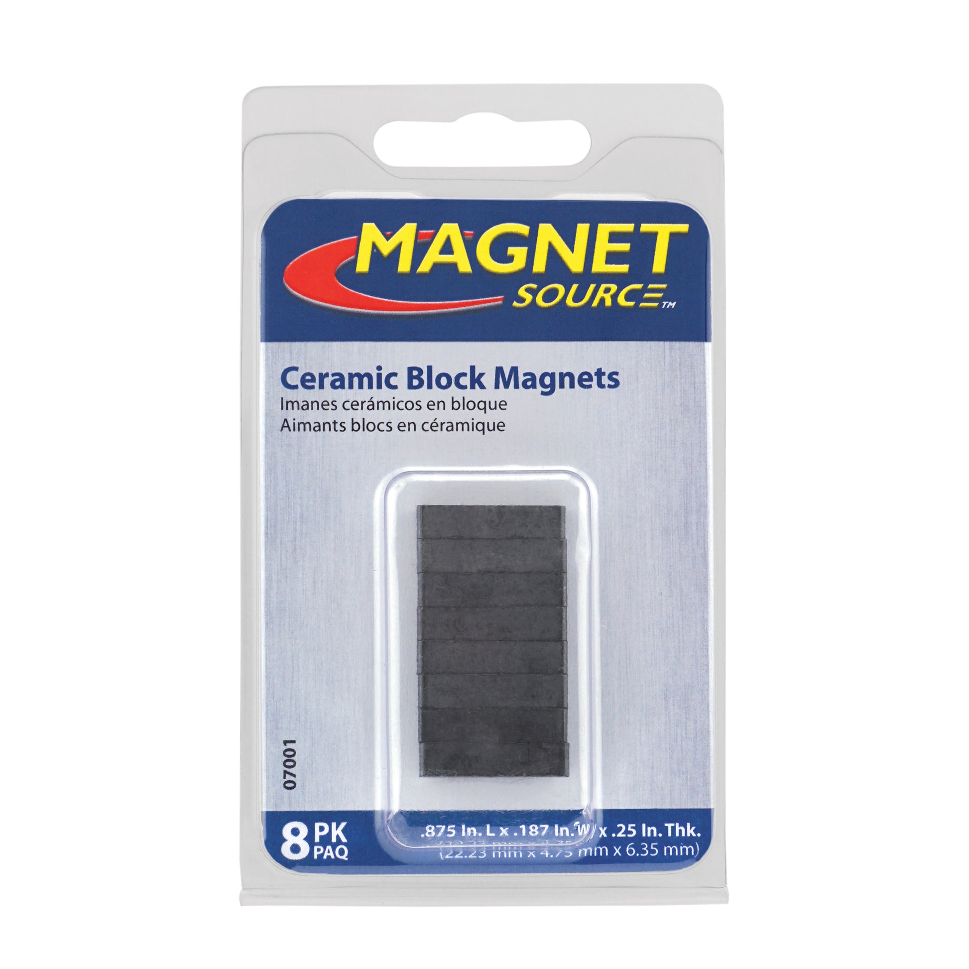 Load image into Gallery viewer, 07001 Ceramic Block Magnet - Packaging