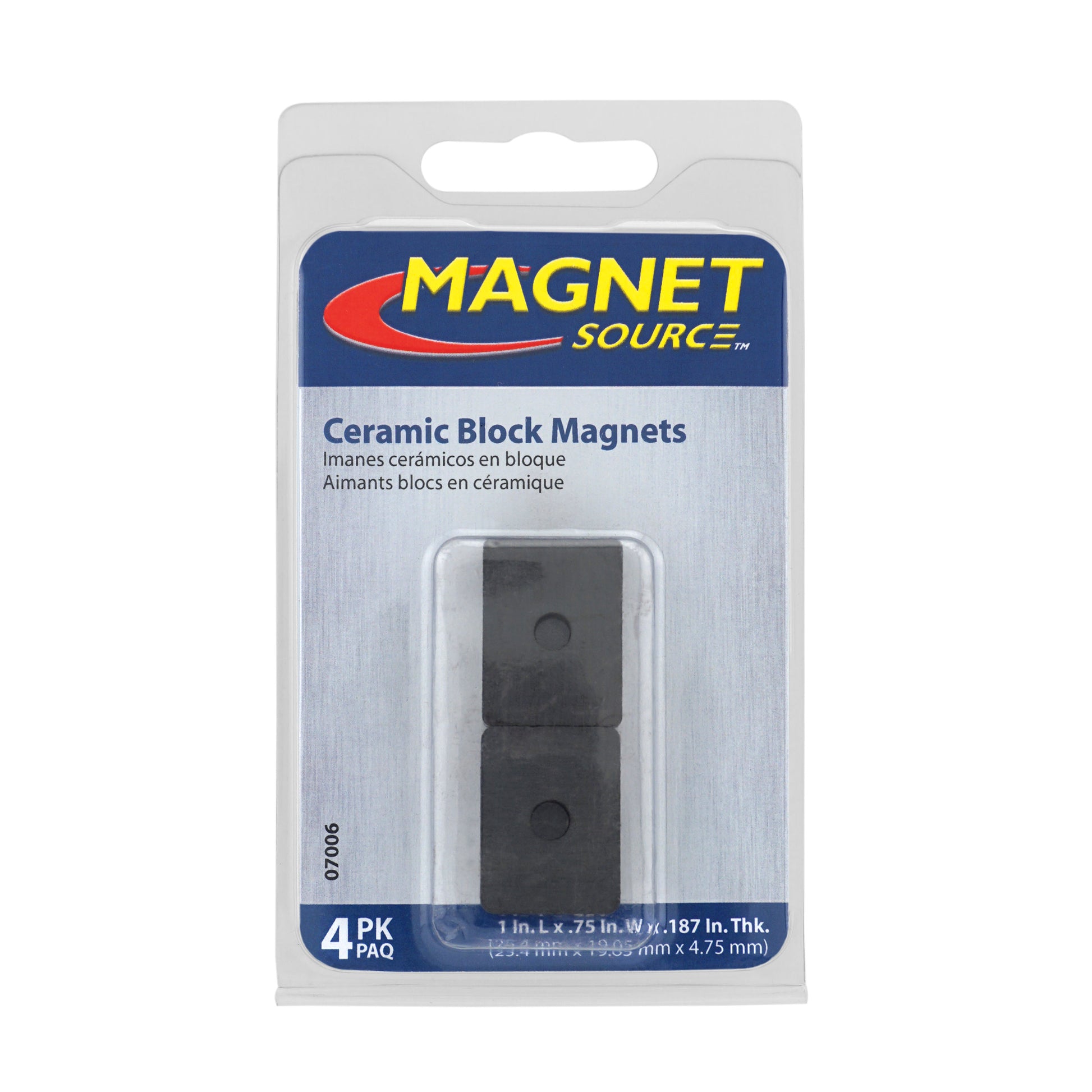 Load image into Gallery viewer, 07006 Ceramic Block Magnet - Packaging