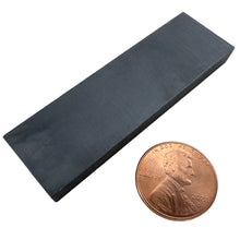 Load image into Gallery viewer, CB29MAG Ceramic Block Magnet - 45 Degree Angle View Compared to a Penny