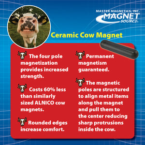 COW-CP6 Ceramic Cow Magnet - Specifications