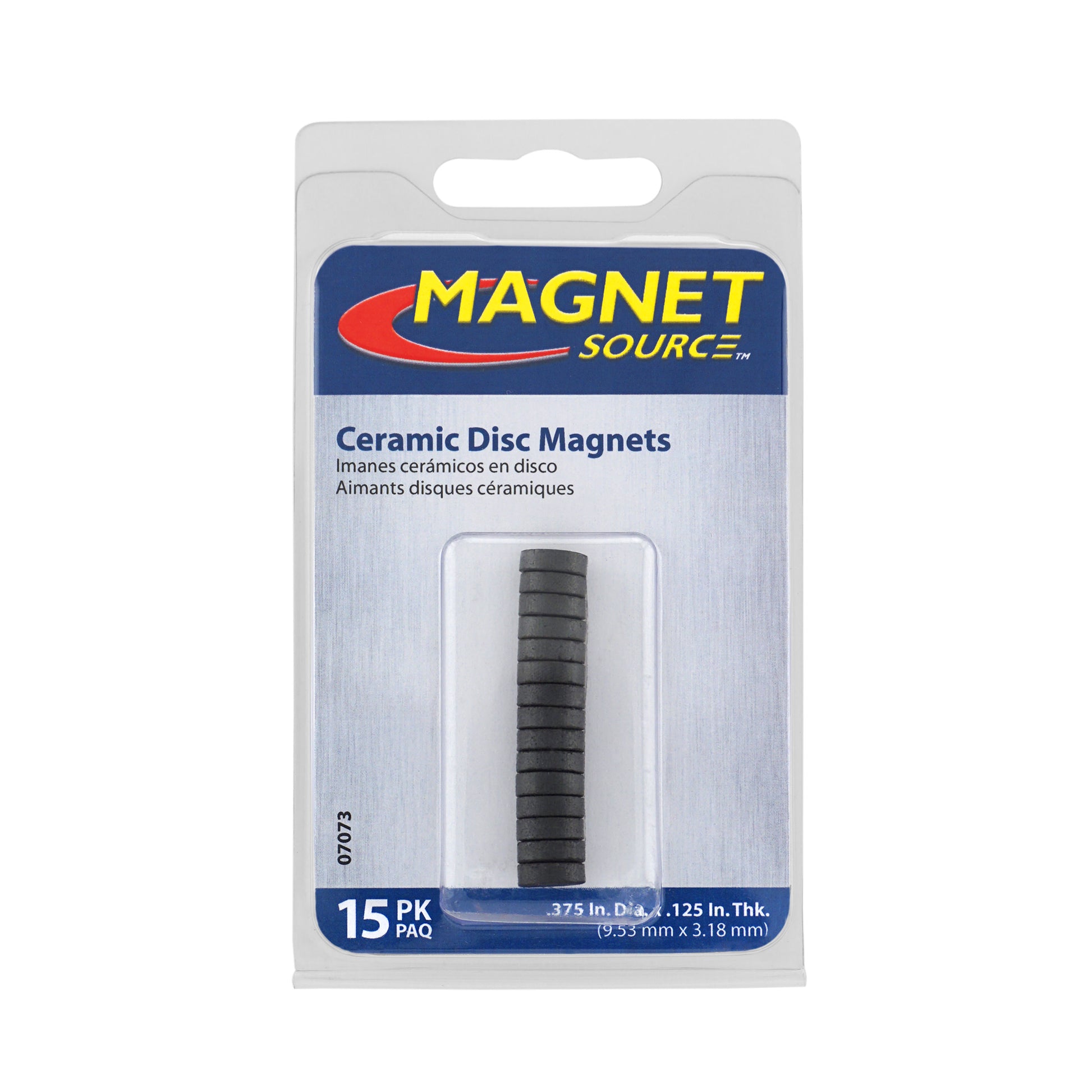 Load image into Gallery viewer, 07073 Ceramic Disc Magnets (15pk) - Side View