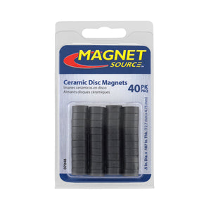 07048 Ceramic Disc Magnets (40pk) - Packaging