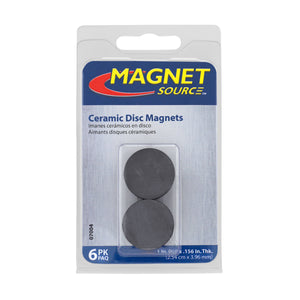 07004 Ceramic Disc Magnets (6pk) - Packaging