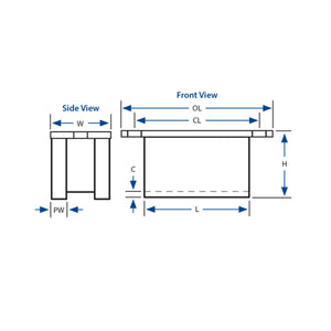 07201 Ceramic Latch Magnet - Side View