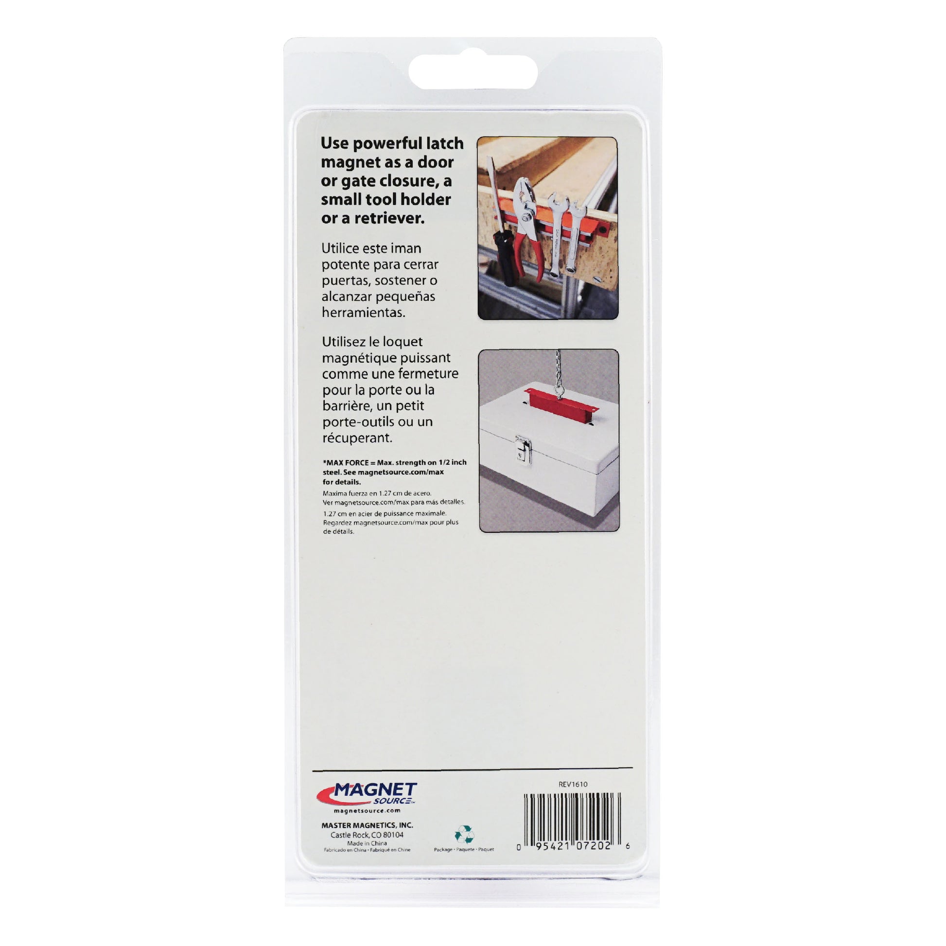 Load image into Gallery viewer, 07202 Ceramic Latch Magnet - Back of Packaging