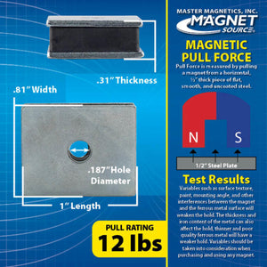 CA41LWHX100 Ceramic Latch Magnet Assemblies (100pk) - Side View