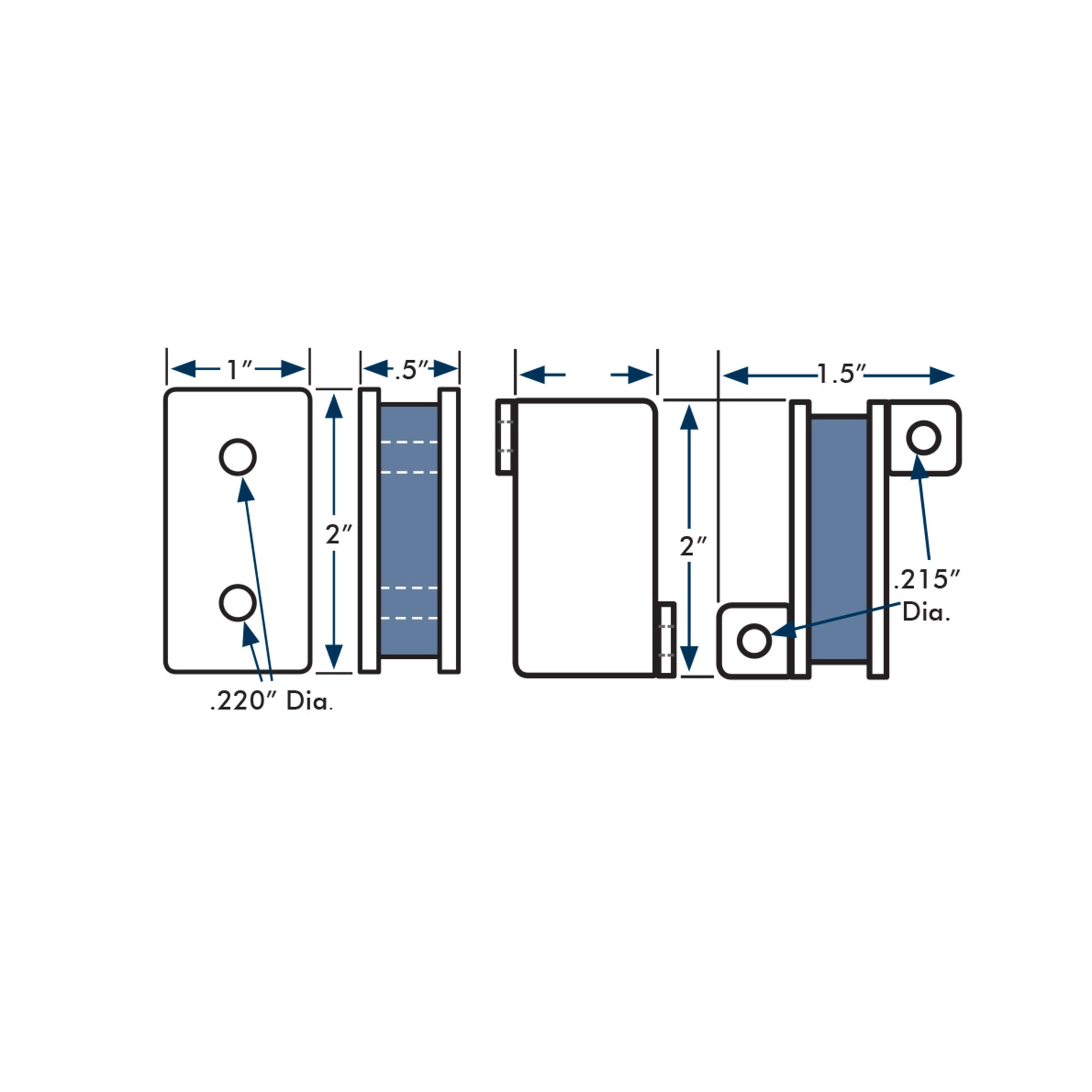 Load image into Gallery viewer, LM40P Ceramic Latch Magnet Assembly - Diagram