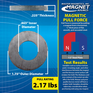 07288 Ceramic Ring Magnets (2pk) - Specifications