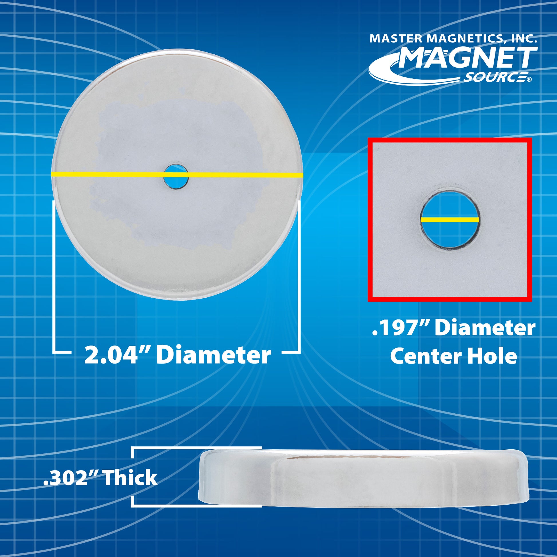 Load image into Gallery viewer, RB50C Ceramic Round Base Magnet - Specifications