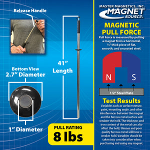 RHS04 Extra-long Magnetic Retrieving Baton with Release - Side View