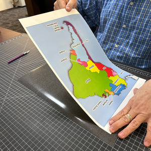 ZGN6024APAA10 Flexible Magnetic Sheet with Adhesive - In Use