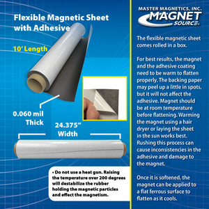 ZGN6024APAA10 Flexible Magnetic Sheet with Adhesive - 45 Degree Angle View