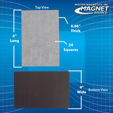 Load image into Gallery viewer, 08057 Flexible Magnetic Squares with Adhesive (24pk) - Top View