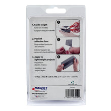 Load image into Gallery viewer, 07019 Flexible Magnetic Strip with Adhesive - Back of Packaging