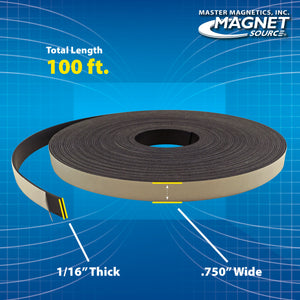 ZG30AC-F Flexible Magnetic Strip with Adhesive - Side View