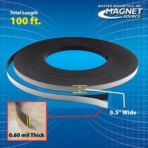 ZGN10APAABX Flexible Magnetic Strip with Adhesive - Bottom View