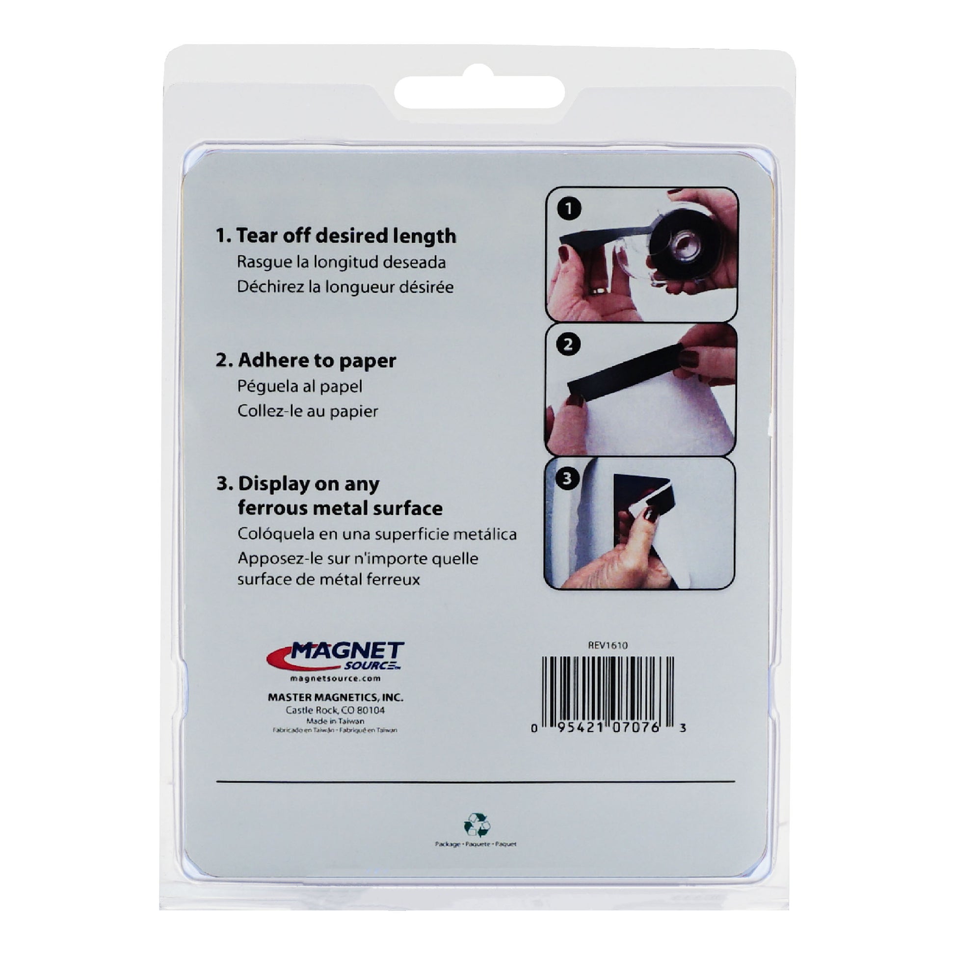 Load image into Gallery viewer, 07076 Flexible Magnetic Tape - Back of Packaging