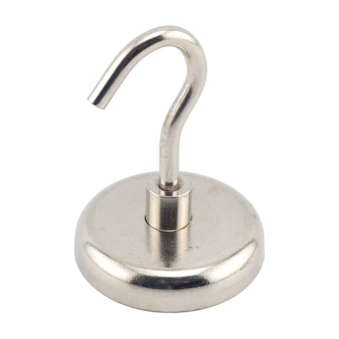 NACK165 Grade 42 Neodymium Magnetic Hook - 45 Degree Angle View