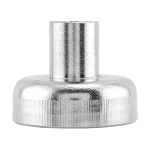 NACF078S02 Grade 42 Neodymium Round Base Magnet with Female Thread - Side View