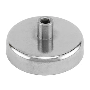 NACF189 Grade 42 Neodymium Round Base Magnet with Female Thread - 45 Degree Angle View