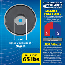 Load image into Gallery viewer, 07222 Heavy-Duty Ceramic Round Base Magnet - Specifications