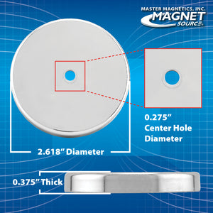 07222 Heavy-Duty Ceramic Round Base Magnet - Back of Packaging