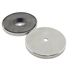 Load image into Gallery viewer, RB100CBX Heavy-Duty Ceramic Round Base Magnet - 45 Degree Angle View