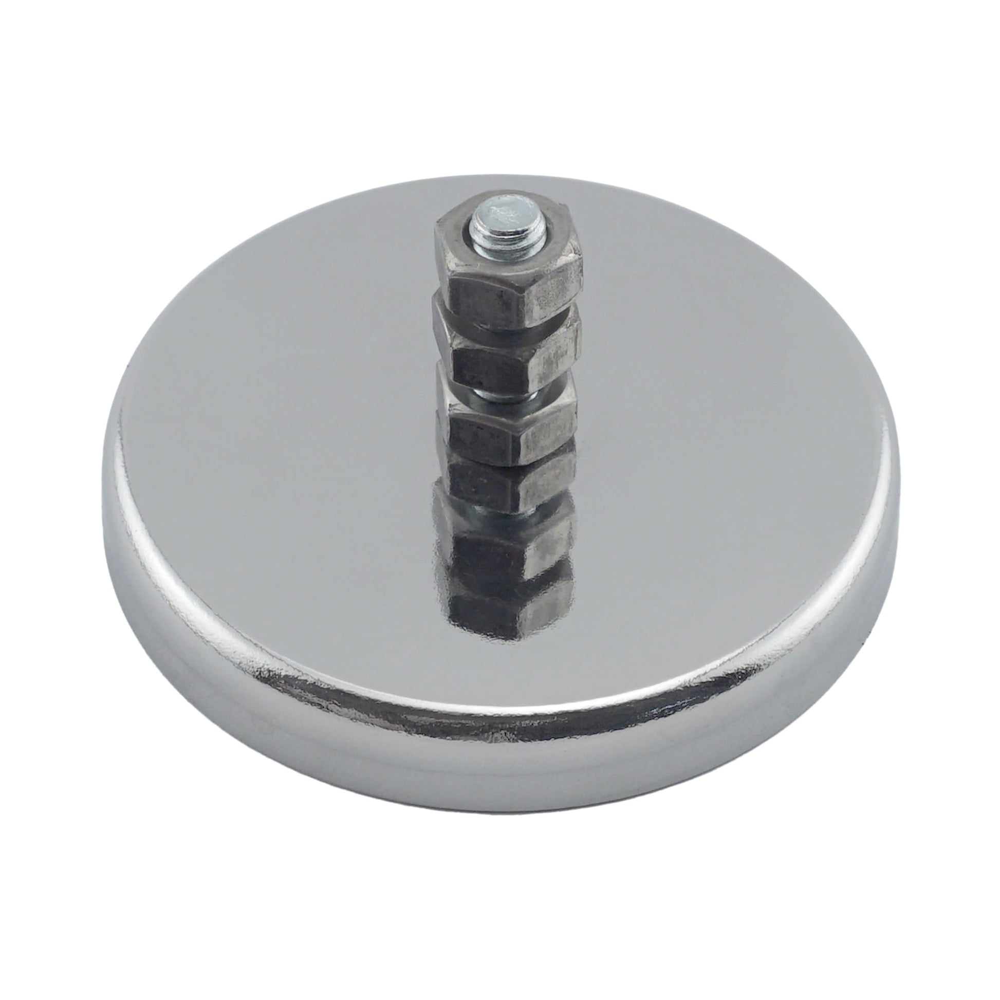 Load image into Gallery viewer, RB70B3N Heavy-Duty Ceramic Round Base Magnet with Bolt and Nuts - 45 Degree Angle View