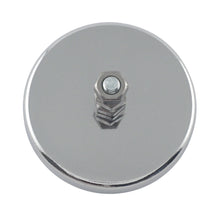 Load image into Gallery viewer, RB70B3N Heavy-Duty Ceramic Round Base Magnet with Bolt and Nuts - Bottom View