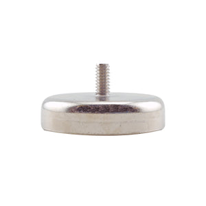 CACM200 Heavy-Duty Ceramic Round Base Magnet with Male Thread - Front View