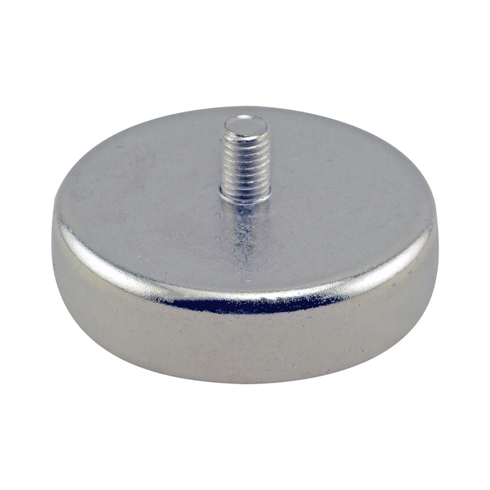 CACM250 Heavy-Duty Ceramic Round Base Magnet with Male Thread - 45 Degree Angle View