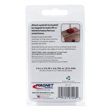 Load image into Gallery viewer, 07206 Heavy-Duty Holding and Retrieving Magnet - Back of Packaging