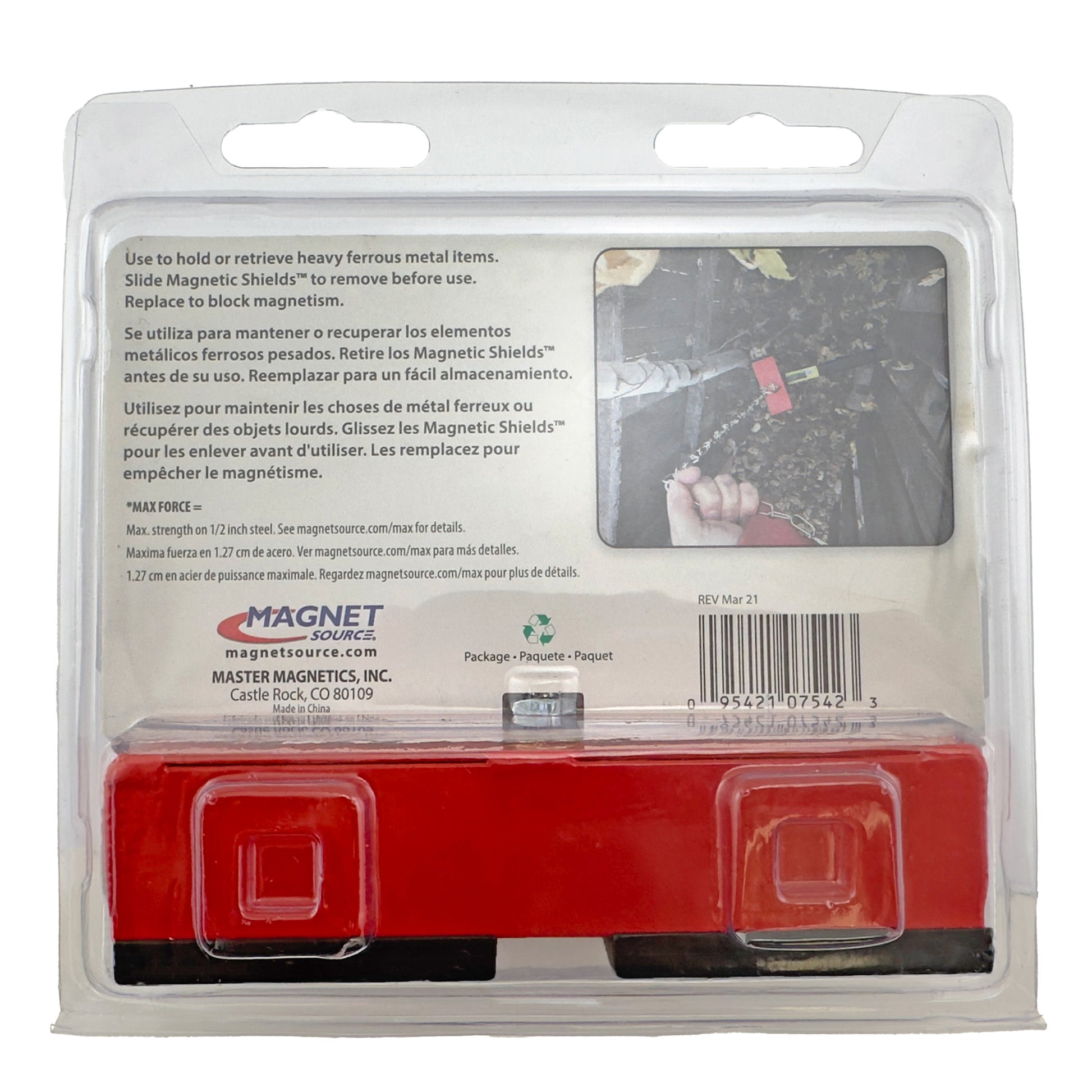 Load image into Gallery viewer, 07542 Heavy-Duty Holding and Retrieving Magnet - Packaging Back