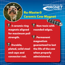 Load image into Gallery viewer, 07238 Heavy-Duty Ru-Master 5™ Cow Magnet - Specifications