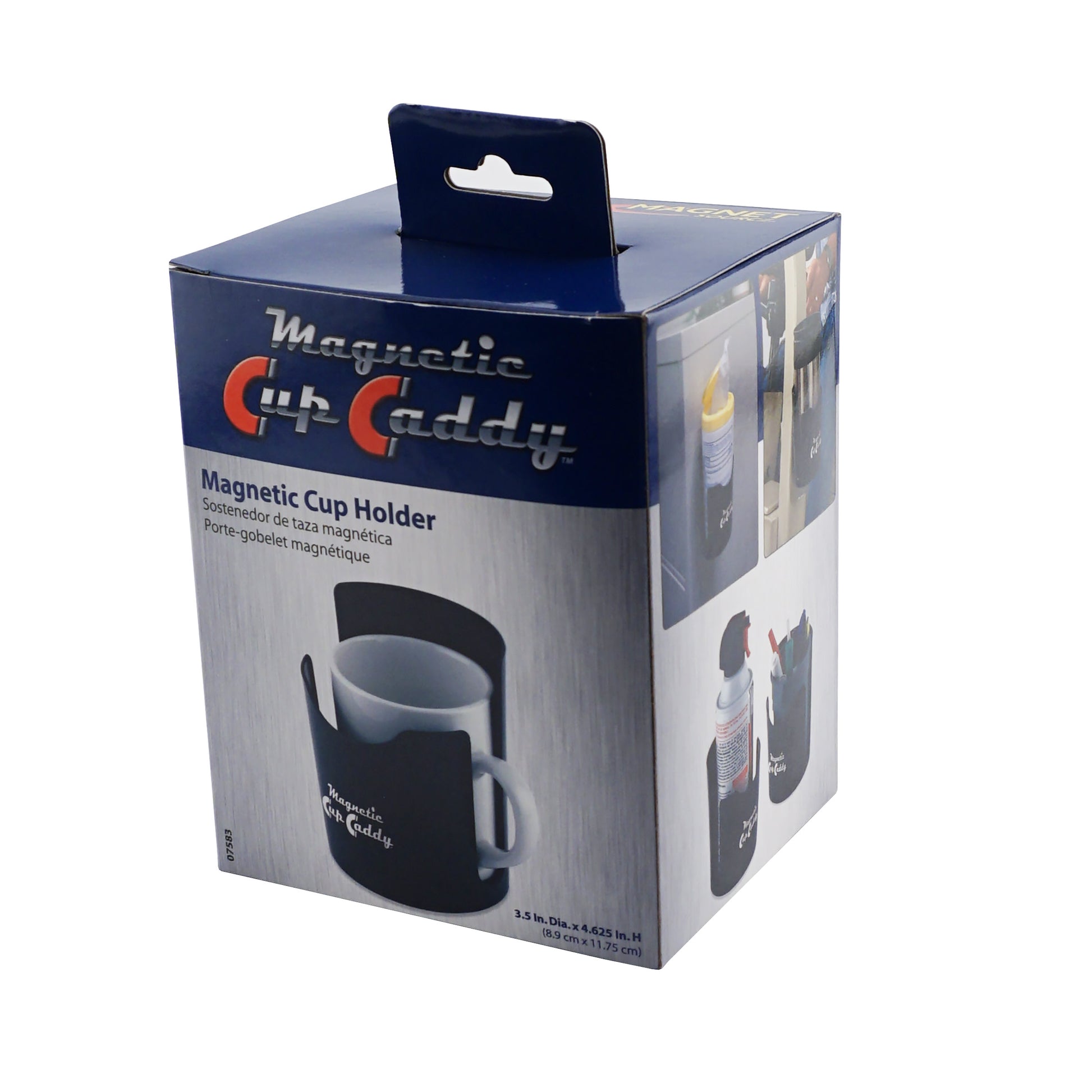 Load image into Gallery viewer, 07583 Magnetic Cup Caddy™, Black - 45 Degree Angle View