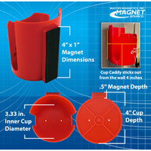 Load image into Gallery viewer, 07615 Magnetic Cup Caddy™ Plus, Red - Specifications