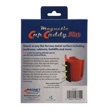 Load image into Gallery viewer, 07615 Magnetic Cup Caddy™ Plus, Red - Back of Packaging