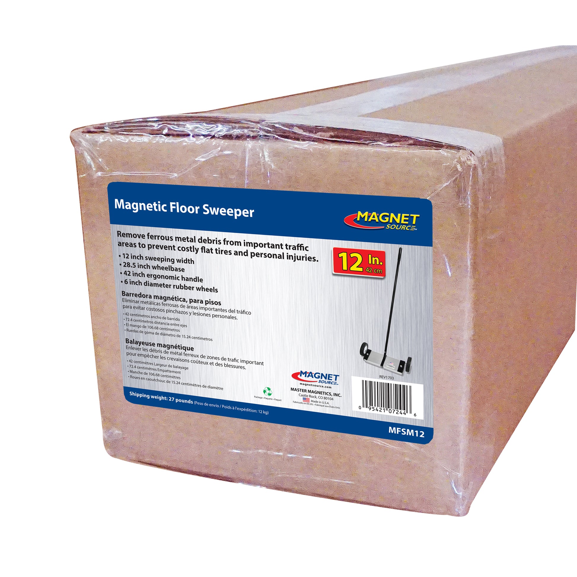 Load image into Gallery viewer, MFSM12 Magnetic Floor Sweeper - Back of Packaging