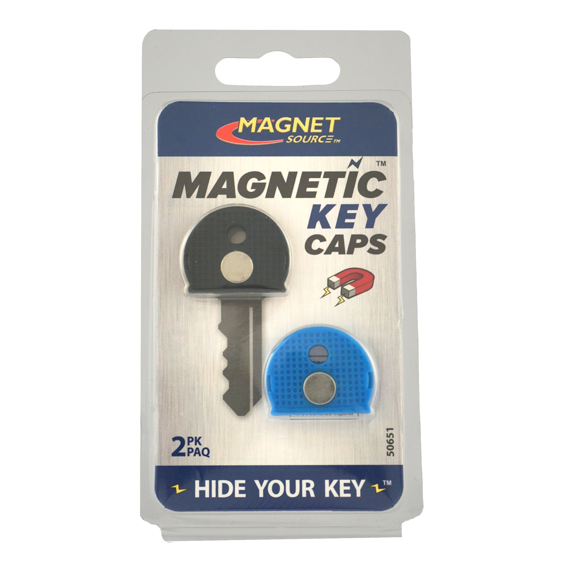 Load image into Gallery viewer, 50651 Magnetic Key Caps (2pk, Blue/Black) - Side View