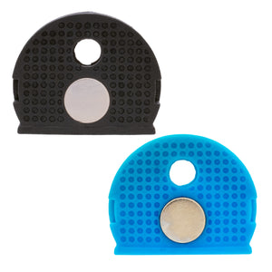 50651 Magnetic Key Caps (2pk, Blue/Black) - Back of Packaging