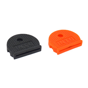 50650 Magnetic Key Caps (2pk, Red/Black) - 45 Degree Angle View