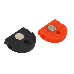 50650 Magnetic Key Caps (2pk, Red/Black) - 45 Degree Angle View