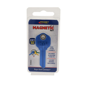 50663 Magnetic Key, KW1-66 Blue - Side View