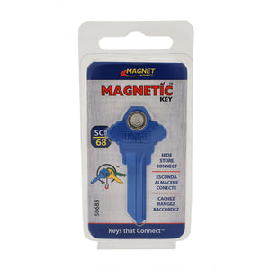 50683 Magnetic Key, SC1-68 Blue - Side View