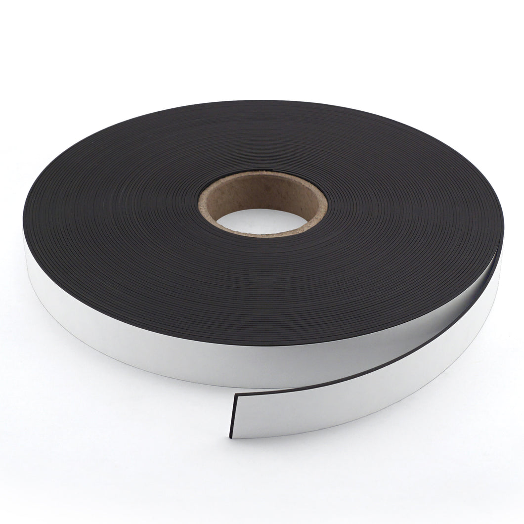 ZG03040W/WKS50 Magnetic Labeling Strip with White Vinyl Surface - 45 Degree Angle View