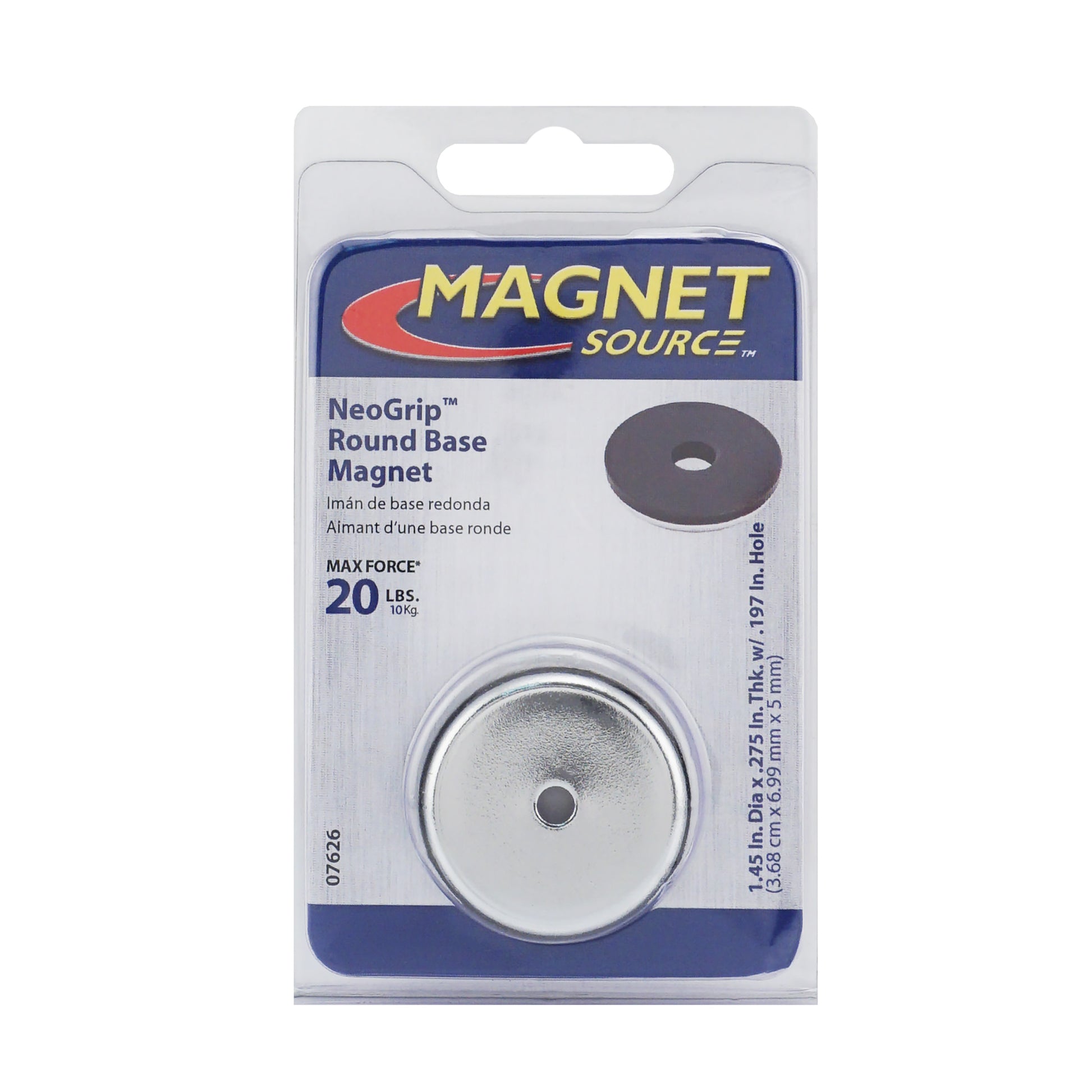 Load image into Gallery viewer, 07626 NeoGrip™ Round Base Magnet - Front View