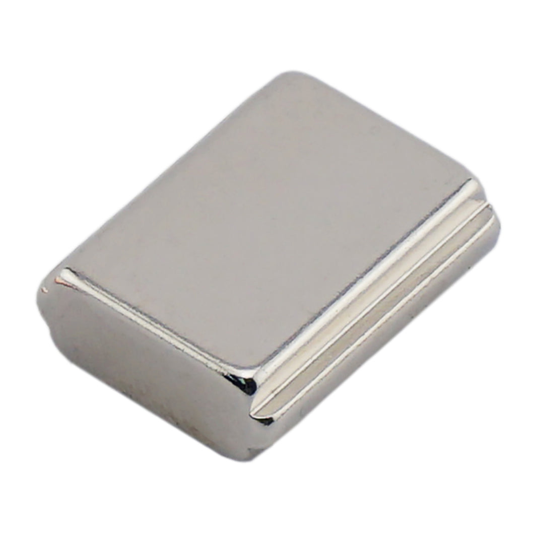 NBGO002502N Neodymium Block Magnet with Groove - Front View